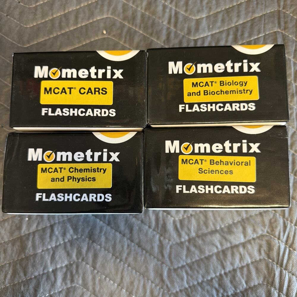 Mometrix MCAT Flashcards 4 Box Complete Study Prep Set Biology CARS Chemistry